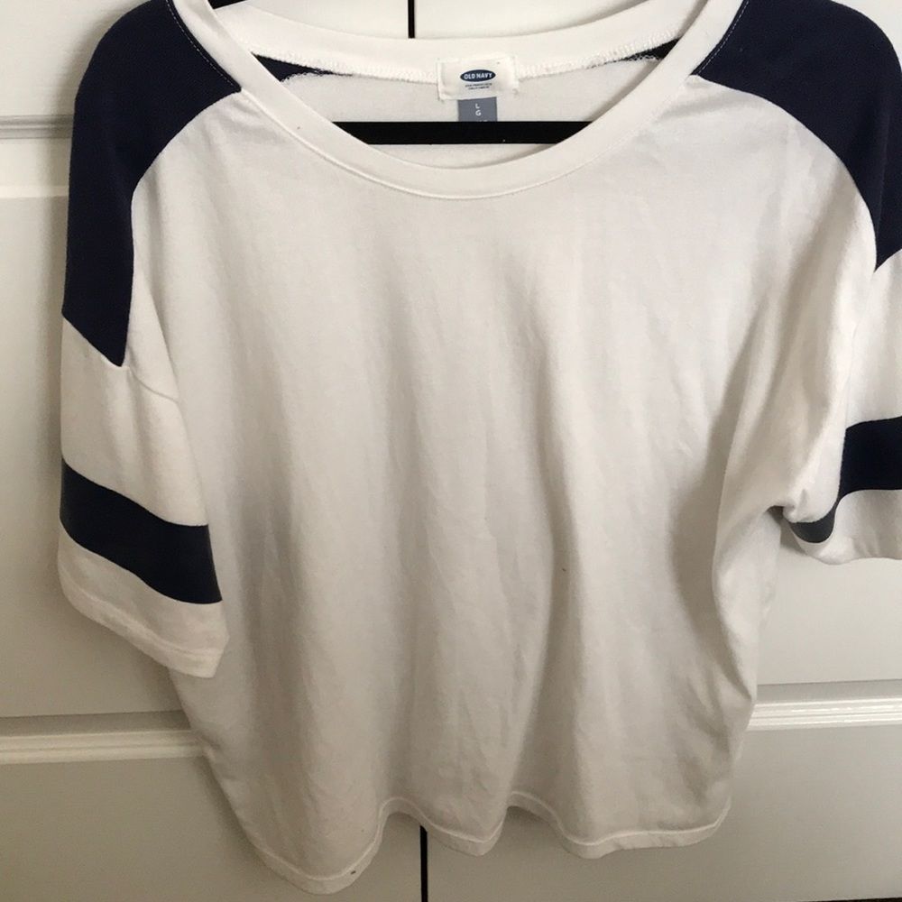 Navy and white Old Navy shirt